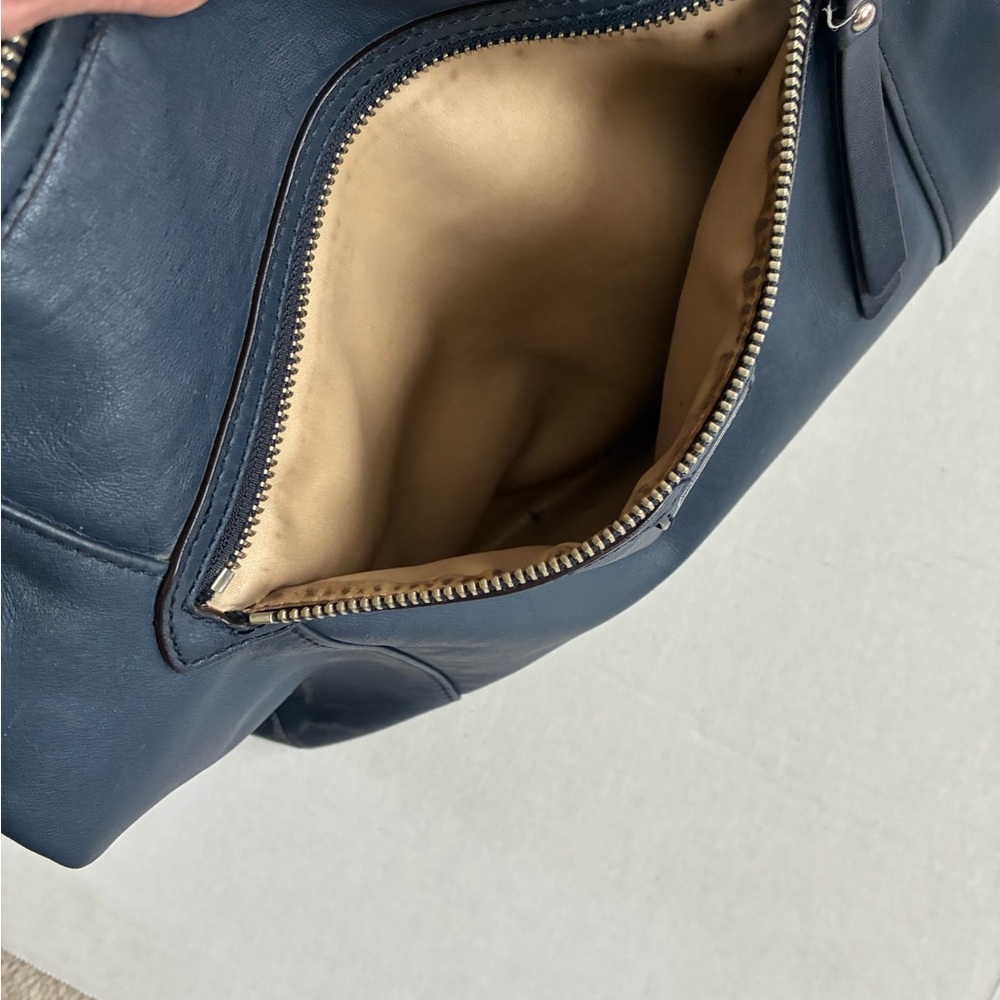 Coach Elegant Navy Leather Shoulder Bag - Picture 5 of 9